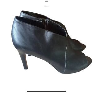 Franco Sarto size 10 "Sassy" New 3" heel black leather booties